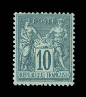 N°76 - 10c Vert - TB - 1876-1878 Sage (Type I)