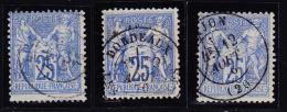 N°68 X 3 Ex - B/TB - 1876-1878 Sage (Type I)