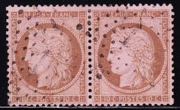 N°58 - Paire - Obl. Étoile 1 - TB - 1871-1875 Ceres