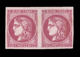 N°49 - Paire - 80c Rose Vif - TB - 1870 Emission De Bordeaux