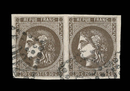 N°47 - Paire - Nuance Foncée - Signé Baudot/Calves/A. Brun - TB/SUP - 1870 Emission De Bordeaux