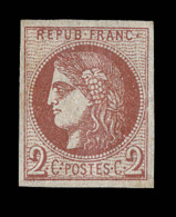 N°40Bf - Brique Foncé - Notifié/signé Calves - TB - 1870 Emission De Bordeaux