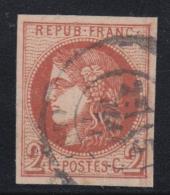 N°40Ba - Rouge Brique - Margé - Réparé - 1870 Bordeaux Printing