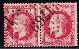 N°32 - Paire - Obl. GC 1769 - TB - 1863-1870 Napoléon III Con Laureles