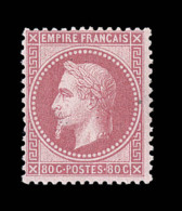 N°32 - 80c Rose - Comme ** - Signé Calves - TB - 1863-1870 Napoléon III Lauré