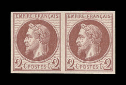 N°26Af - Paire - Réimpression Rothschild - TB - 1863-1870 Napoléon III Lauré