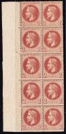 N°26 - Bloc De 10 - BDF - Maj. ** - TB - 1863-1870 Napoléon III Con Laureles