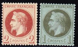 N°25/26 - TB - 1863-1870 Napoléon III Con Laureles