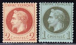 N°25/26 - 1c Et 2c - TB - 1863-1870 Napoléon III Lauré