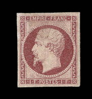 N°18 - 1F Carmin - Signé A. Brun - TB - 1853-1860 Napoléon III