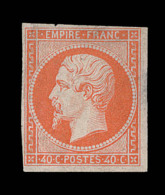 N°16a - 40c Orange Vif - Signé Roumet - TB - 1853-1860 Napoléon III