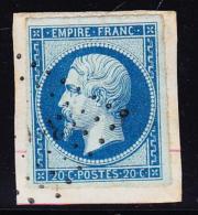 N°14Ad - 20c Bleu S/vert - TB - 1853-1860 Napoléon III