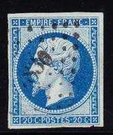 N°14Ad - Bleu S/vert -TB - 1853-1860 Napoléon III