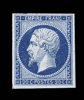 N°14Aa - 20c Bleu Foncé - TB - 1853-1860 Napoleon III