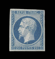 N°10 - 25c Bleu - Signé Jamet/Calves - TB - 1852 Luis-Napoléon