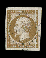 N°9a - Bistre Brun - Signé Roumet - SUP - 1852 Luigi-Napoleone