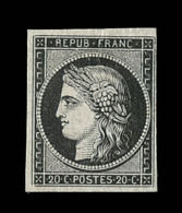 N°3 - 20c Noir S/jaune - Signé - TB - 1849-1850 Cérès