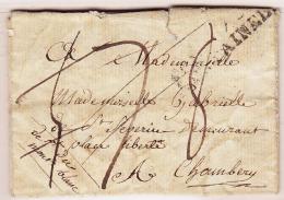 DEPARTEMENTS CONQUIS - Déb. 87 Gênes - Au Verso D'une LAC De Fontainebleau - 28/11/1808 - B/TB - 1801-1848: Precursores XIX