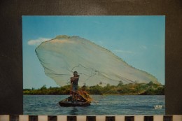 Cp, HAITI. Pêche à L'épervier. Cast -net Fishing.Ed. IRIS - Haïti