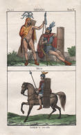 Germanen Germanic People Krieger Soldaten Soldiers Lithographie - Prints & Engravings