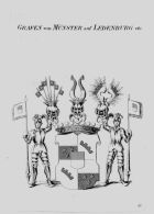 Münster Ledenburg Wappen Coat Of Arms Heraldry Heraldik Crest Kupferstich - Prenten & Gravure