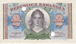 BILLETE DE 2 PESETAS AÑO 1938 DE LA REPUBLICA ESPAÑOLA SIN CIRCULAR-UNCIRCULATED (INUTILIZADO-PERFORADO) - 1-2 Pesetas