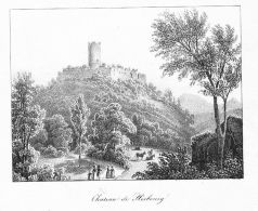 Chateau Du Pflixbourg Wintzenheim Lithographie - Estampes & Gravures