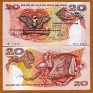 PAPUA NEW GUINEA 20 Kina  1981-1985 UNC Pick 10a  Prefix SBR - Papua New Guinea