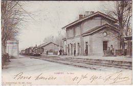 88. NOMEXY . LA GARE . ANIMEE . TRAIN . - Nomexy