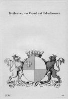 Vequel Hohenkammmer Wappen Adel Coat Of Arms Heraldry Heraldik Kupferstich - Estampes & Gravures