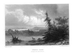 Itasca Lake Mississippi Minnesota Amerika Original  Engraving - Estampes & Gravures