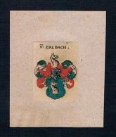 . - Erlbach Wappen Kupferstich Heraldik Coat Of Arms Crest Heraldry - Estampes & Gravures