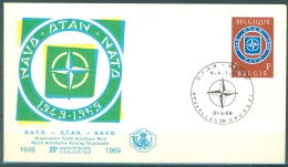 BELGIUM - FDC 31.5.1969  - OTAN NAVO - COB 1496 -  Lot 14808 - 1961-1970