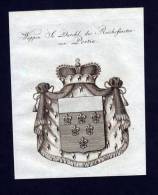 Reichsfürsten V. Portia Kupferstich Wappen - Estampes & Gravures