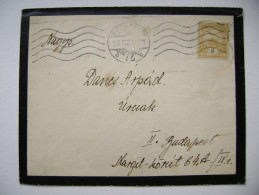 Mourning Cover (Trauerbrief) 1916 Budapest - Stamp 2 Filler - Lettres & Documents