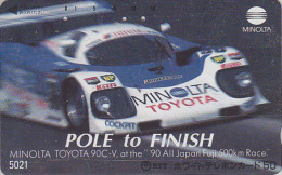 Télécarte Japon / 7-11 - 5121 - VOITURE DE COURSE F1 - TOYOTA / COCKPIT MINOLTA - RACING CAR Japan Phonecard - 2921 - Voitures