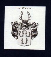 Grafen Wrtby Heraldik Kupferstich Wappen - Estampes & Gravures