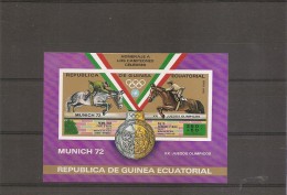 JO De Munich -1972 -Hippisme ( BF 20 XXX -MNH- De Guinée équatoriale) - Summer 1972: Munich