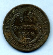 1846  AN 43 6 CENTIMES - Haïti