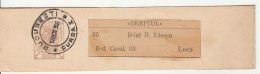 KING CHARLES I, NEWSPAPER WRAPPER STATIONERY, ENTIER POSTAL, 1890, ROMANIA - Covers & Documents