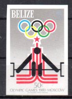 BELIZE  N° 440  * *  NON DENTELE   JO 1980  Halterophilie - Weightlifting