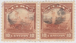 1905-120 CUBA REPUBLICA. 1905. Ed.179. 10c CAMPO ARADO. FANCY STAR PAIR CANCEL. - Unused Stamps