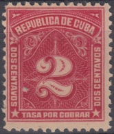 1914-111 CUBA REPUBLICA. 1914. Ed.6. 2c TASA POR COBRAR. POSTAGE DUE. MNH. - Nuovi