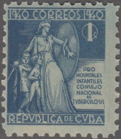 1940-205 CUBA REPUBLICA. 1940. Ed.3. TUBERCULOSOS SEMIPOSTAL MNH. - Unused Stamps