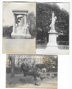 PARIS (I) Ensemble De 3 Cartes Photos Jardin Des Tuileries Dont Monument Waldeck Rousseau - Distrito: 01