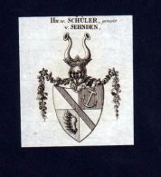 Herren V. Schüler / V. Sehnden Kupferstich Wappen - Estampes & Gravures