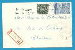 768+771 Op Brief Aangetekend Met Stempel BOIS-D'HAINE-LA-CROYERE (VK) - 1948 Export