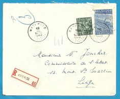 768+771 Op Brief Aangetekend Met Stempel WATERLOO (VK) - 1948 Export