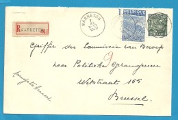 768+771 Op Brief Aangetekend Met Stempel WARNETON (VK) - 1948 Export
