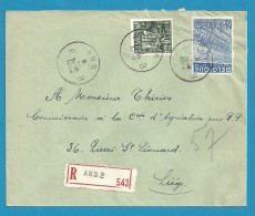 768+771 Op Brief Aangetekend Met Stempel ANS (VK) - 1948 Export